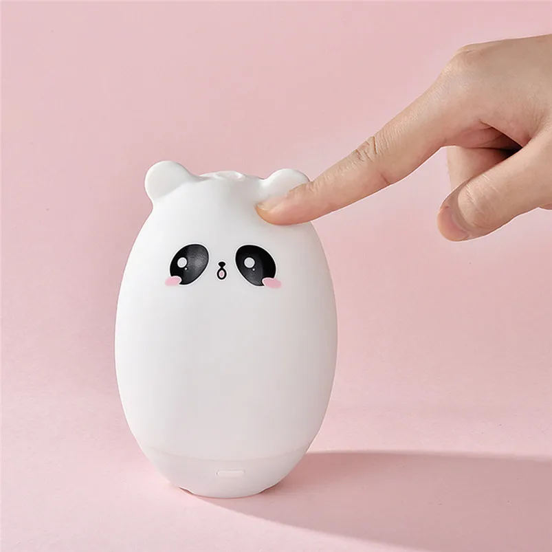 Creative Led Lamp Cool Mist Air Diffuser Humidifier LED Night Light Bedroom Office Home Decor Bedside Lamp Lamparas 40JY3012