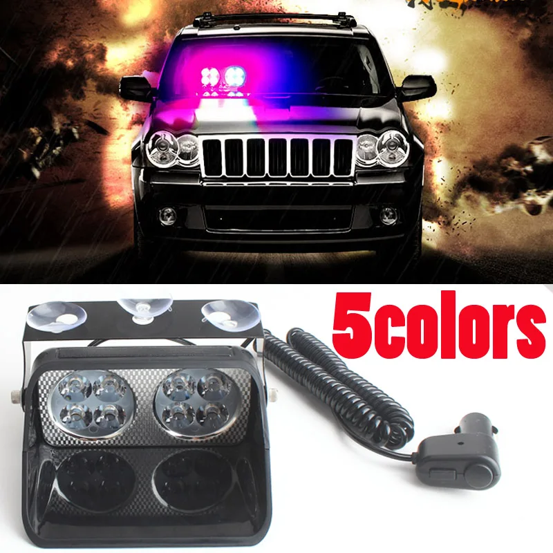 24W Windshield Led Strobe Light S8 Viper Car Flash Signal Emergency Fireman Police Beacon Warning Light