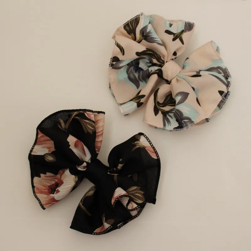 Hair Accessories Korean Women Printed Fabric Bow H...