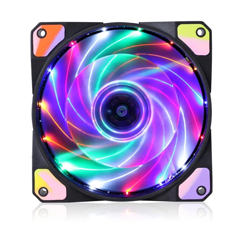 

12CM with led light Desktop Computer case fan 15LED lamp cooling fan removable washable leaf
