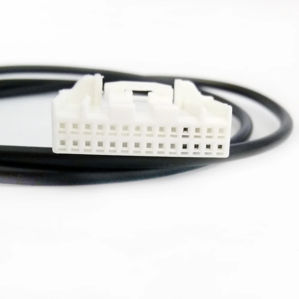 Biurlink 28Pin CD Changer Jack Plug to 3.5MM Audio Jack AUX Cable Adapter for Toyota Camry Corolla Reiz RAV4 Highlander 2
