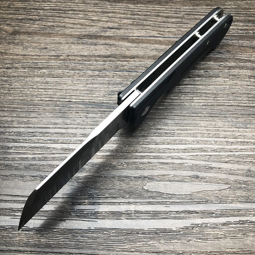 BJL шарикоподшипник походный складной нож D2 Сталь лезвие черный G10 ручкой Открытый карманные ножи тактический ручные инструменты для