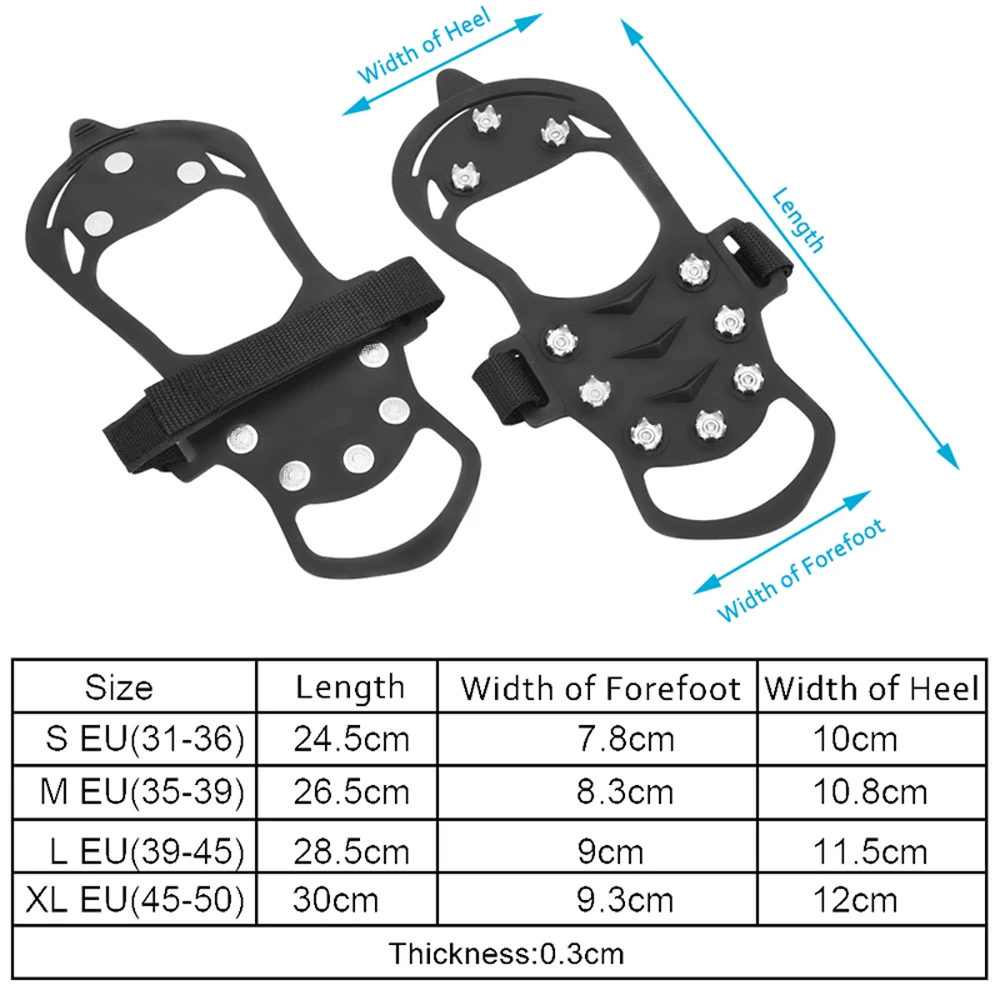 Sunvo марганцевая сталь ледяной захват шипы с 10 шпильками для обуви противоскользящие скалолазание снежные скобы шипы цепи когти Захваты крышка