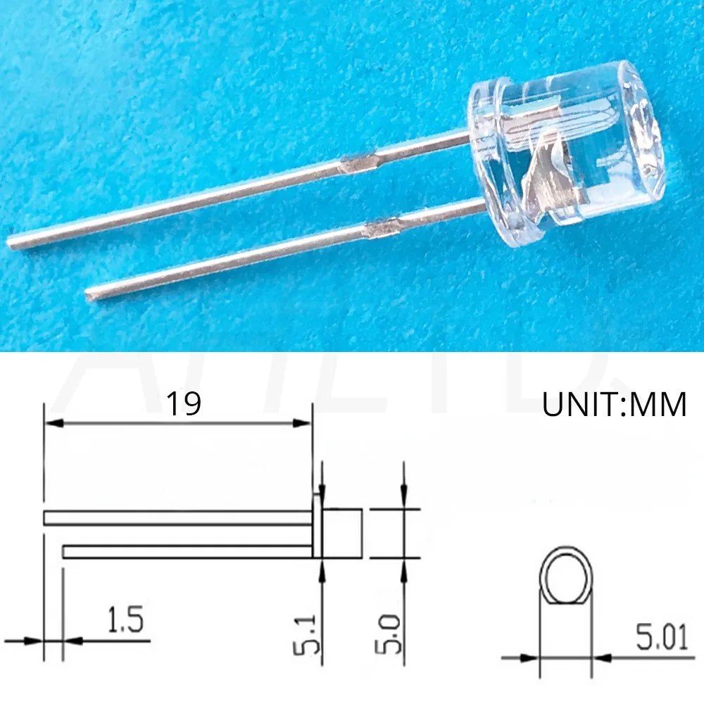 Ahltd 5mm Flat top white Red Pink Yellow Blue Wide Angle Light lamp Diode LED ultra bright bulbs emitting diodes F5 5mm Lamp
