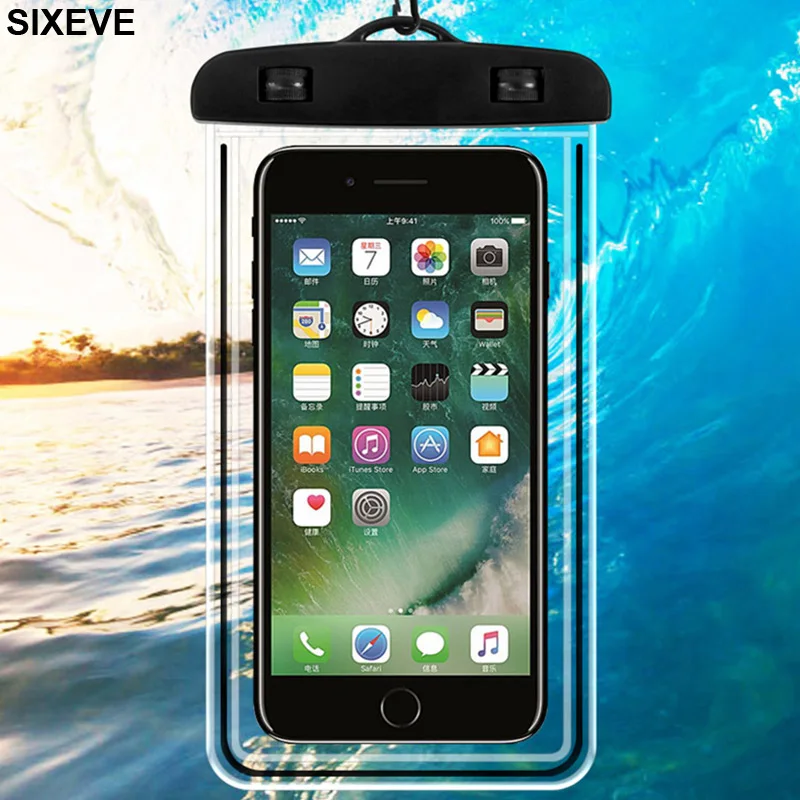 Светящаяся водонепроницаемая сумка подводный чехол для телефона iPhone Samsung Galaxy Huawei