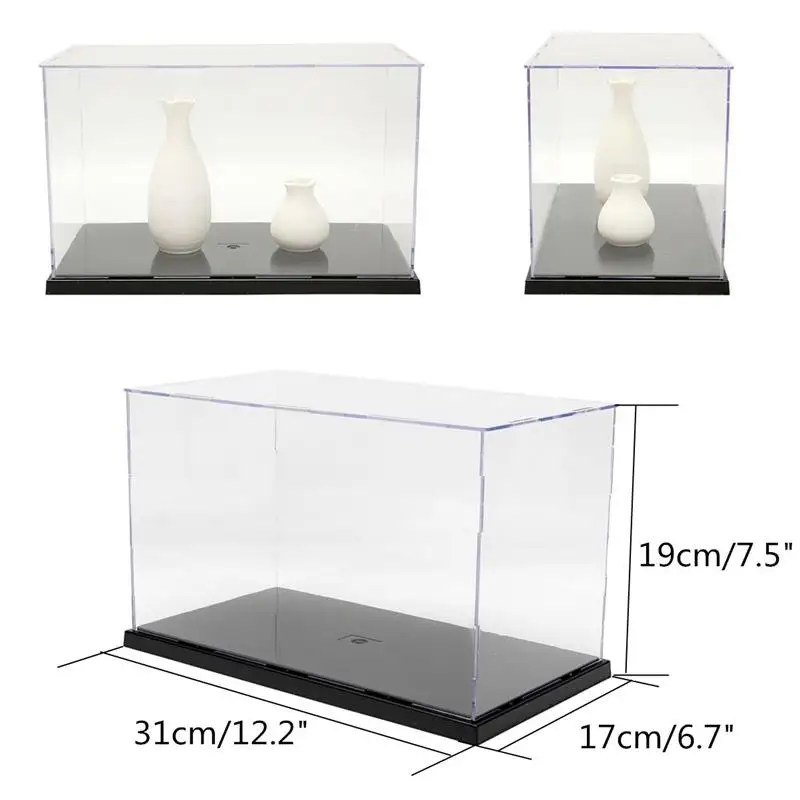 

JIMITU 31x17x19cm Plastic Acrylic Display Show Box Case Toy For Children Blocks Toys Display Tray Protection Display Box Case