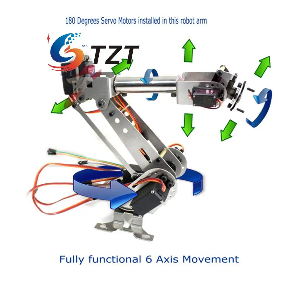6 осевой механический Роботизированный рычаг зажим с сервоприводы DIY Kit для робота умный автомобиль Arduino SCM DIY