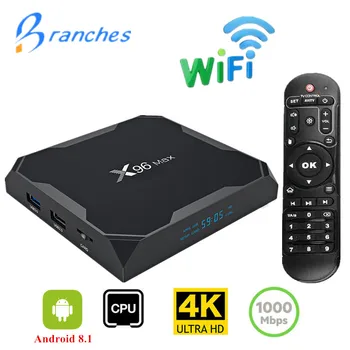 

X96 Max TV BOX Android 8.1 Smart Amlogic S905X2 Quad Core 4GB 32GB 2.4G&5GHz Wifi BT 1000M H.265 4K Set top box X96Max mini box