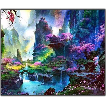 

Diy Diamond Painting Cross Stitch Gazebo & Flower On The Peak Needlework Diamond Embroidery Full Round Mosaic Decoration Resin