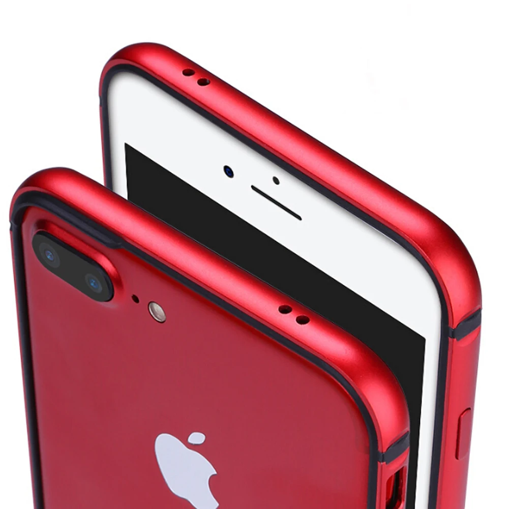 

Soft Silicone Side Aluminum Bumper For iPhone 7 Plus Ultra thin Flexible Metal Bumper Frame For iPhone 7 Shockproof Lightweight