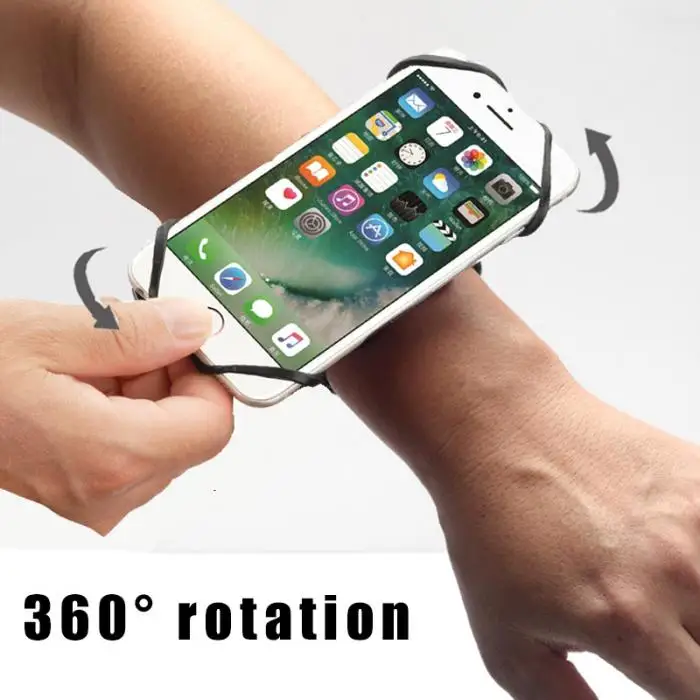 360 Вращающаяся Спортивная Беговая повязка держатель мобильного телефона крепление на предплечье сумка LSMK99