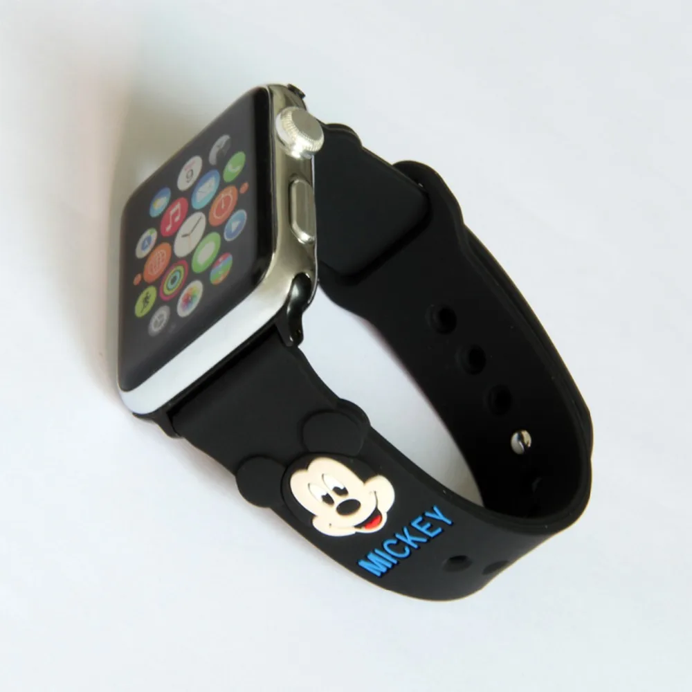 Силиконовый ремешок для Apple Watch 4 44 мм 40 мм силиконовый ремешок для Apple watch series 4 3 2 кролик мультфильм ремешок резиновый браслет