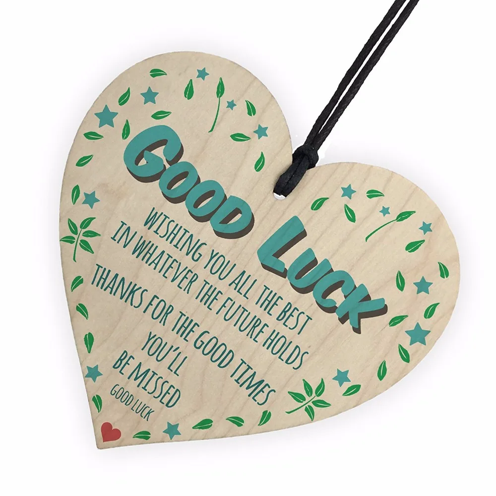 5-Meijiafei-Good-Luck-You-ll-Be-Missed-Wooden-Hanging-Heart-Work-Colleague-Leaving-Sign