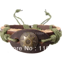 Герб с солнцем винтажный очаровательный пояс ручной работы пеньковая веревка пояс с запахом браслеты фенечки ювелирные украшения для женщин и мужчин