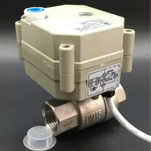 TF15-S2-B IP67 2 Way движимый шаровой клапан с ролик для ручного массажа BSP/NPT 1/2 ''SS304 AC/DC 12 V 24 V 3 провода привод клапана металла Шестерни