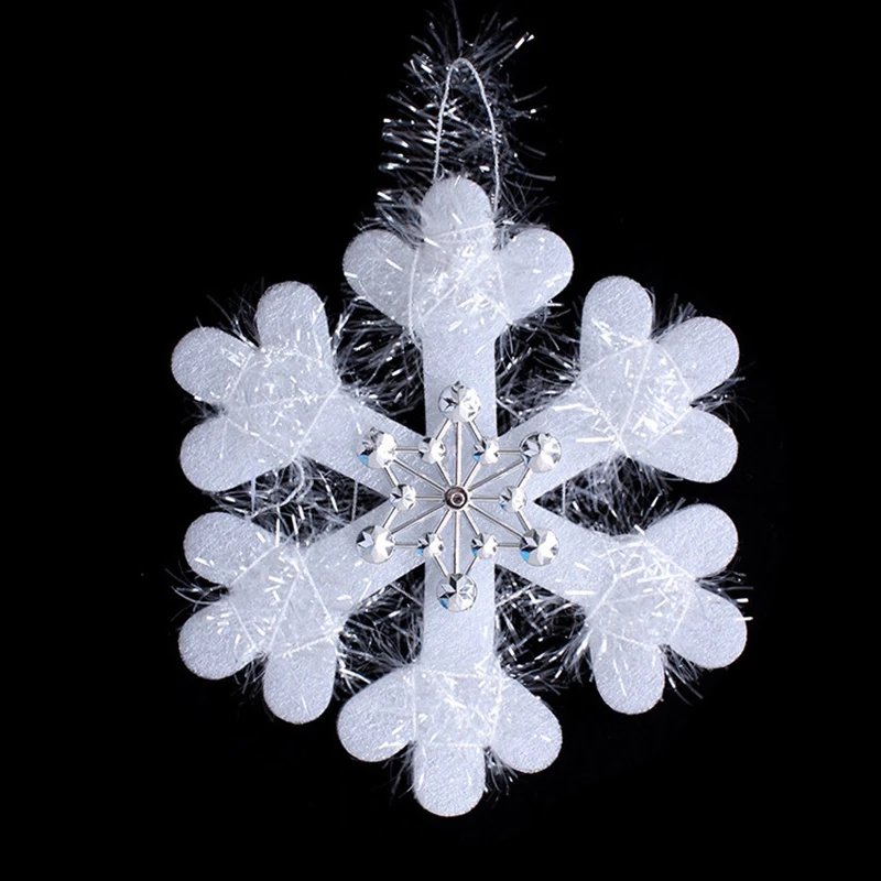 

4Pcs/lot 2017 New Year Christmas Foam White 16cm Snowflakes Christmas Decor Festival Party Ornaments Noel Xmas Supplies SD087