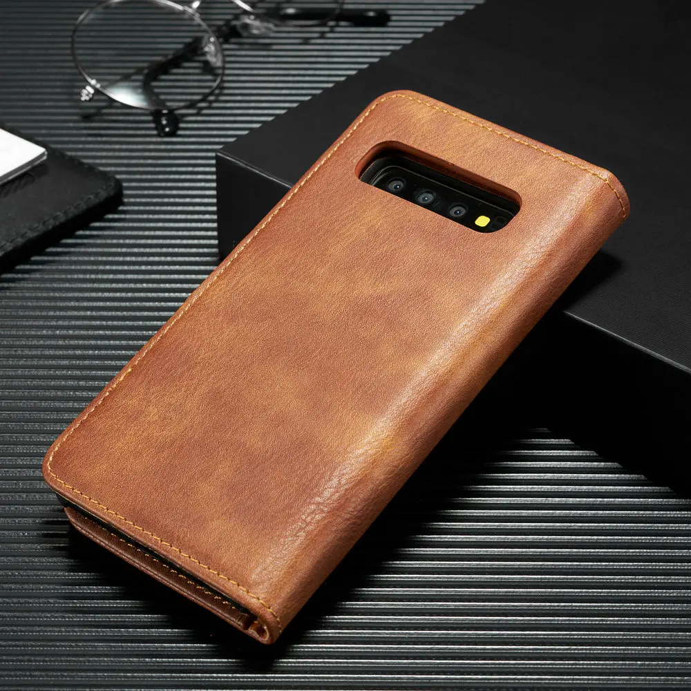 DG. MING 2в1 винтажный Чехол-кошелек для samsung Galaxy S10 Plus S10 E Магнитный съемный Флип кожаный чехол для S10 с подставкой