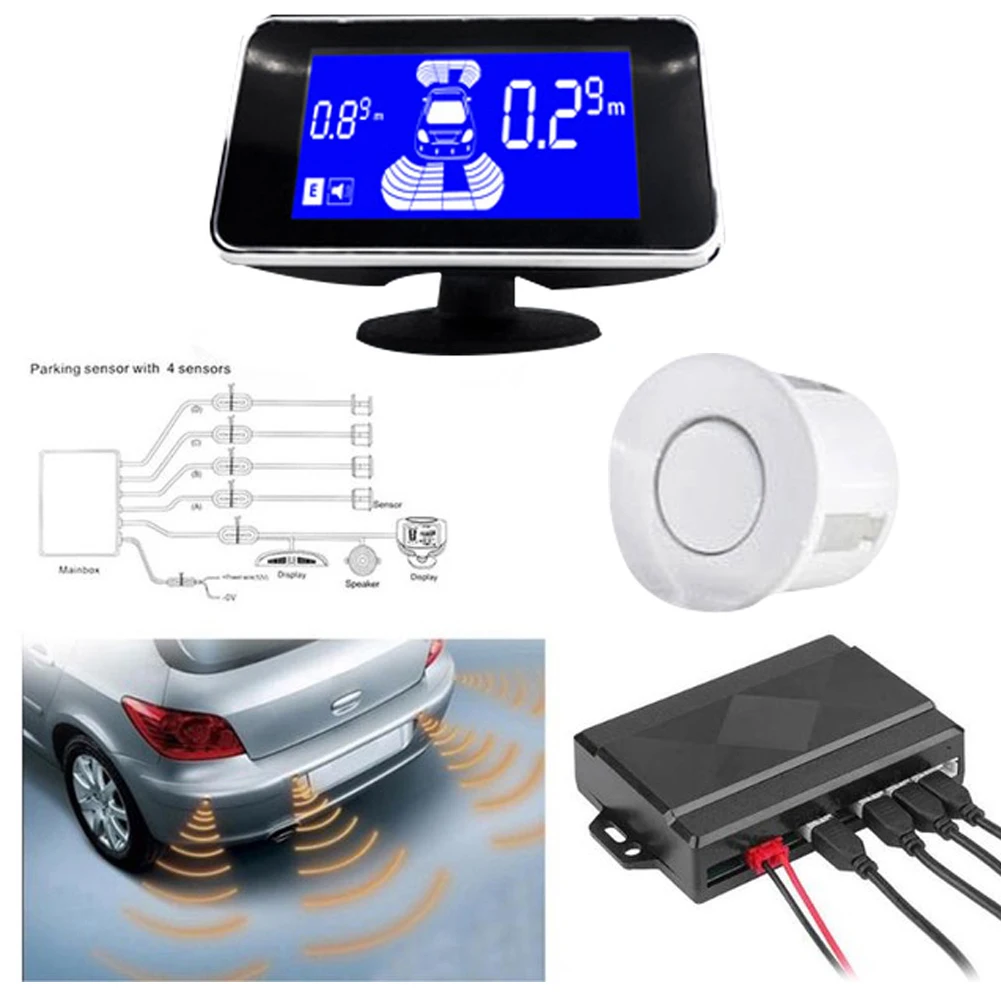 4/6/8 светодиодный дисплей датчиков/ЖК-дисплей Дисплей/зуммер 22 мм Автостоянка Сенсор Комплект обратный резервный Радар для парковки монитор