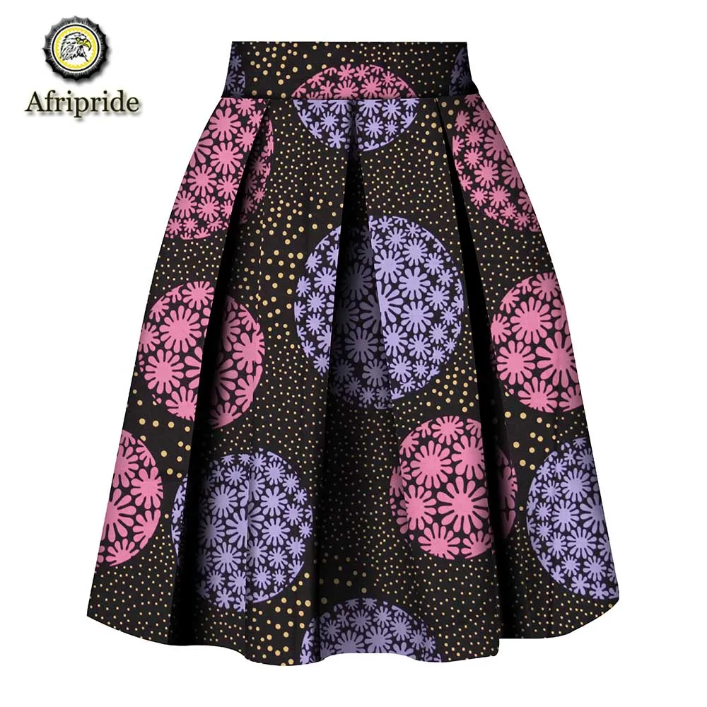 

2019 women clothes AFRIPRIDE private custom skirt pure cotton ankara print dashiki bazin riche casual skirt for women S1827008