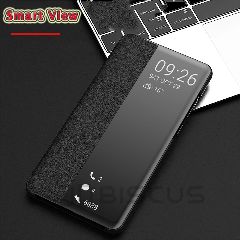 

For Huawei Mate 20 Pro Case Smart View Flip Cover Mirror Cases For Huawei P20 Pro P30 P10 Plus Mate 10 Leather Stand Phone Coque