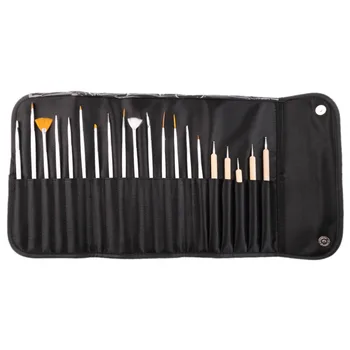 

20pcs Nail Art Decorations Brush Set Tools Pro Painting Pen for False Nail Tips UV Nail Gel Polish Brushes With Bag