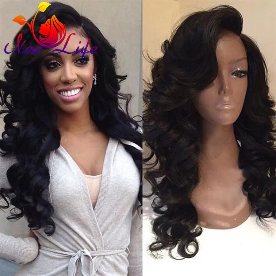 Cheap Synthetic Lace Front Hair Wig Wavy Heat Resistant Glueless For