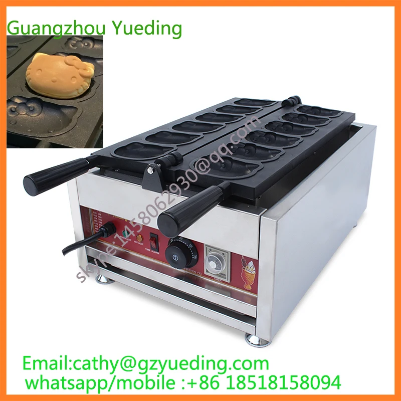 

110V/220V NO stick cat shape waffle maker, cartoon waffle stick maker ,hello kitty waffle maker