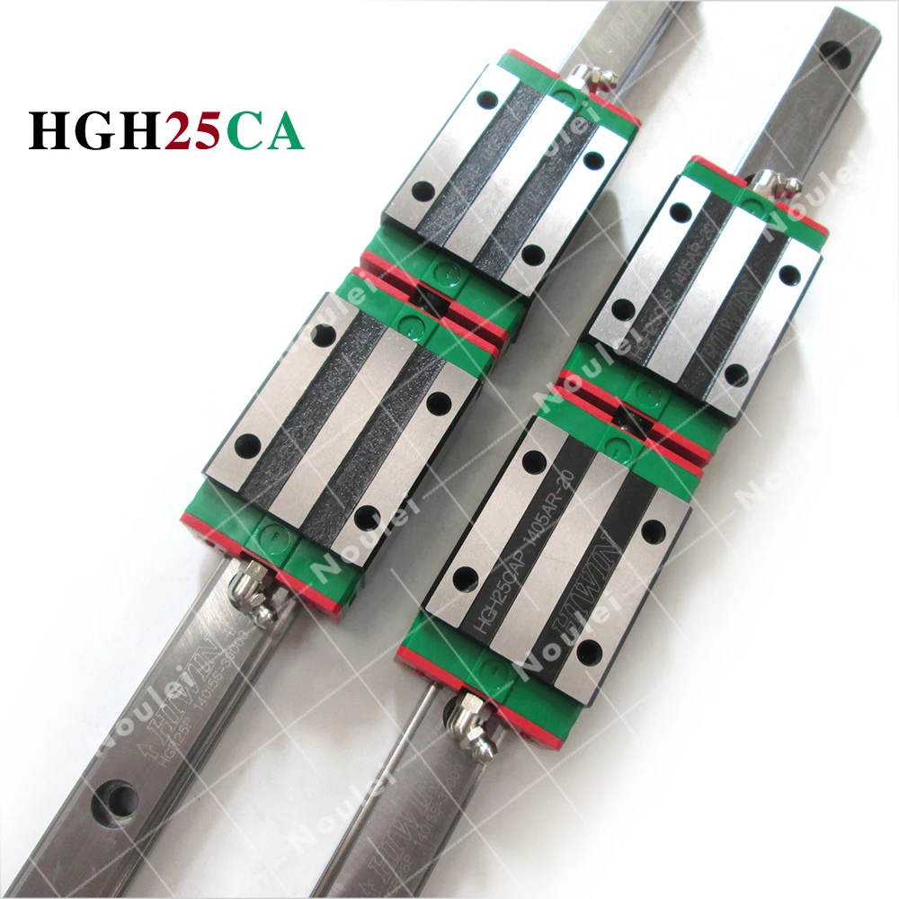 

HIWIN HGH25 CNC Linear Guide Rails HGR25 and Slides Blocks HGH25CA 25mm HGR 25 R Guideways Set 1000mm 1050mm