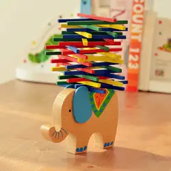 Игрушки для маленьких детей образовательные Слон/верблюд балансировка Конструкторы деревянный Игрушечные лошадки бука баланс игры