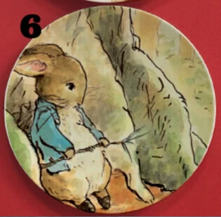 Британский дизайнер Beatrix Potter The Tale of Peter Rabbit иллюстрация живопись тарелка съедобная и домашний декор 8 дюймов плоское блюдо - Цвет: 6