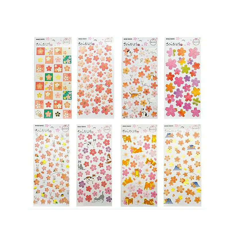 

Romantic Sakura Stickers DIY Resin Stuff Craft Decorations Sweet Paper Cherry blossom Embellishment Jewelry Making Accessories