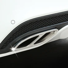 Автомобильный-Стайлинг, автомобильные выходы, задняя рамка, отделка Exhause, воздушный фильтр, выхлопная Крышка для Mercedes Benz C E Class W205 W213 GLC, аксессуары