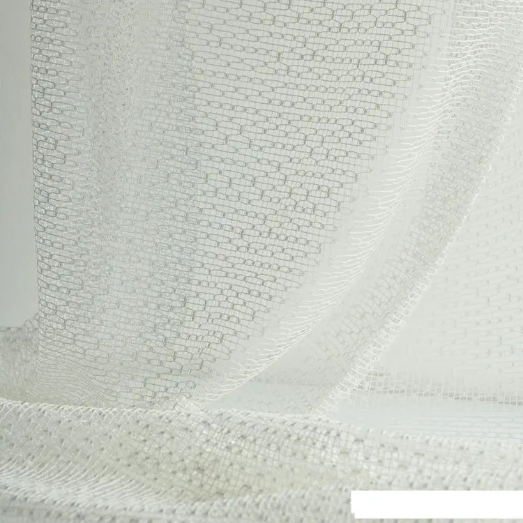 Индивидуальный занавес современный минималистичный Шпулька кофе белый серый Сетка спальня гостиная тюлевые занавески для окна пряжа M186 - Цвет: white color
