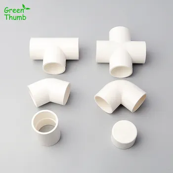 

1pc Inner Diameter 40mm PVC Water End Cap/Straight Connector 3/4 Ways Connector 45/90 Degree Elbow Equal Connector Pipe Fittings