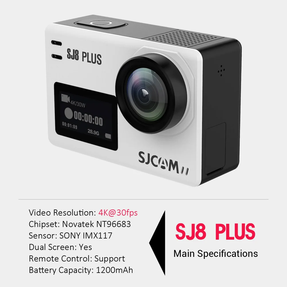 SJCAM SJ8 серия Экшн камера PRO 4K 60fps сенсорный экран с анти встряхивание wifi 1200 мАч