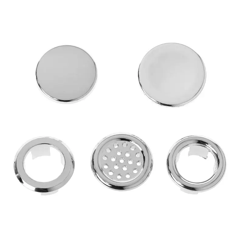 Bathroom Basin Sink Overflow Ring Six-foot Round Insert Chrome Hole Cover Cap  