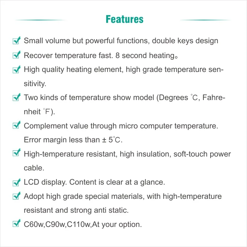 Новый мини CXG C60W C90W C110W бренд ЖК-дисплей Регулируемая температура NC T цифровой сварки станции европейская вилка с коммутатором