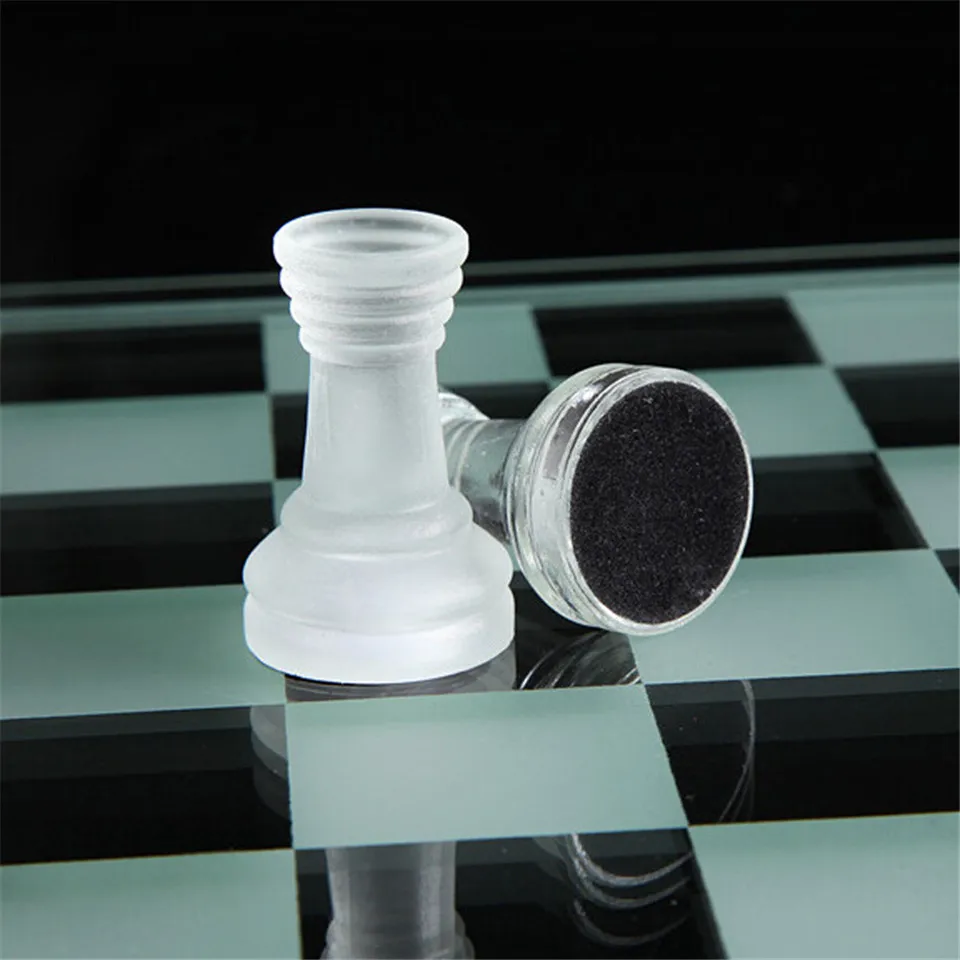 BSTFAMLY Chessman шахматная игра Международная Шахматная стеклянная Шахматная деталь не складывающаяся шахматная доска орнамент 20x20/25x25/35x35 см I31