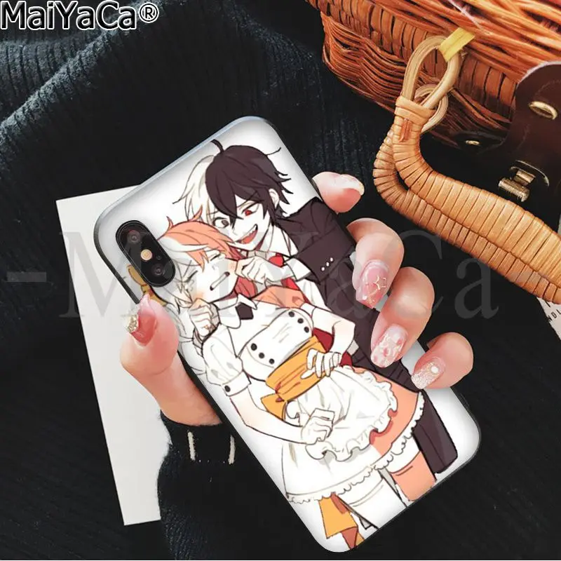 MaiYaCa Danganronpa Monokuma ТПУ черный чехол для телефона чехол для iPhone 5 5Sx 6 7 7plus 8 8Plus X XS MAX XR