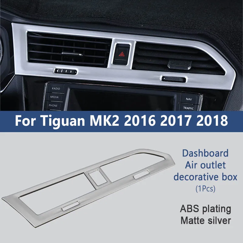 Автомобильный-Стайлинг для VW Tiguan для Volkswagen VW Tiguan 2 MK2 приборная панель воздуха переменного тока накладка наклейки Чехлы аксессуары - Название цвета: C