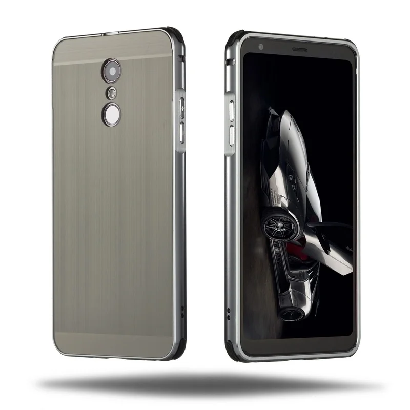 Роскошный чехол для LG Stylo 4 Q чехол со стилусом противоударный металлический алюминиевый каркас ультра тонкий чехол для LG Q Stylus Stylo 4 Чехол - Цвет: Черный