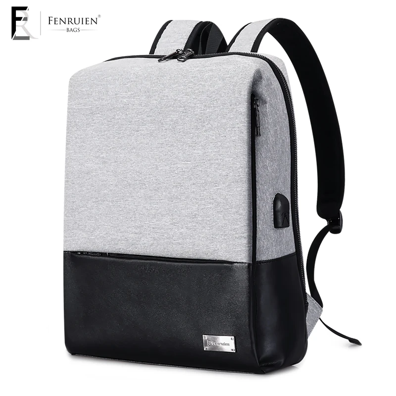

Fashion Travel canvas Men Backpack for Laptop Bag 15.6" USB Recharging Large Capacity Anti theft Schoolbag Backpack Male Mochila