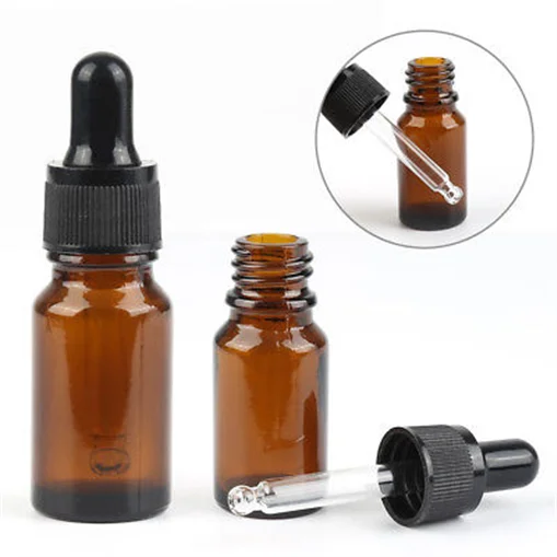 

1pcs 5ml/10ml/15ml/20ml/30ml/50ml Empty Amber Brown Glass Dropper Bottles Essential Oil Liquid Aromatherapy Pipette Containers