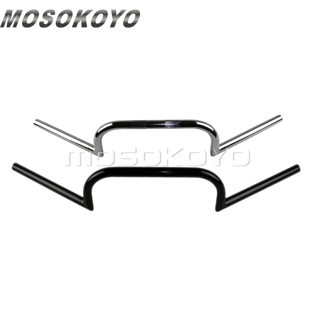 7/8 &quotили 1&quot Черный Руль Clubman ручка бар 22 мм 25 руль для Кафе Racer Cruiser Bobber Chopper|Руль