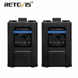 Новый, 2 предмета Retevis 7,4 В 1400 мАч литий-ионный Батарея BL-5 для Baofeng UV-5R УФ 5R UV5R рация Retevis RT-5R RT5R аккумуляторов