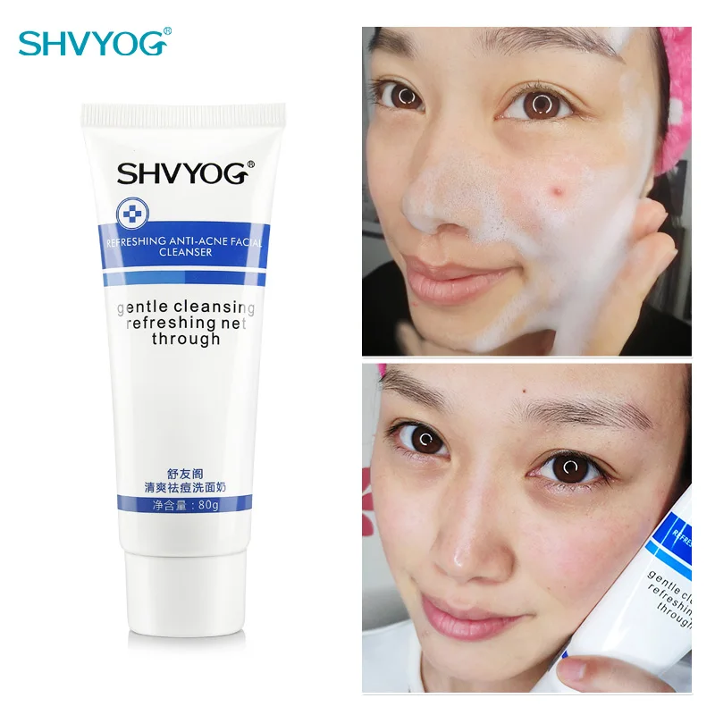 

SHVYOG Anti-Acne Face Cleanser Bubble Oil Control Shrink Pores Facial Clean Exfoliating Remove Blackhead Deep Cleansing Hot