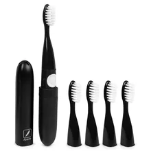 Черная акустическая волна электрическая Сменная головка зубная щетка Водонепроницаемая электрическая гигиена полости рта щетка