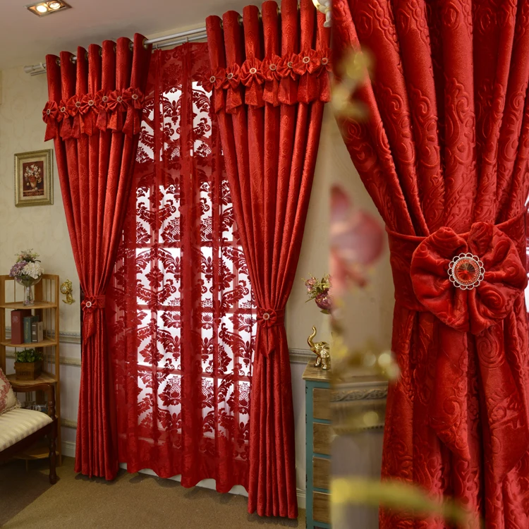 Zasłony Decor House Cortinas Zasłony Do Salonu Dostosowane Nowoczesne Wysokiej Jakości Liści Haftowanego Tiulu Sama Blackout Okna
