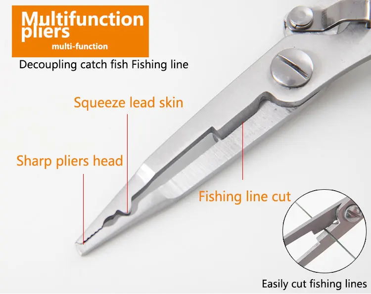 ILURE плоскогубцы для рыбалки из нержавеющей стали с ножом оплетка ножницы для рыболовной лески инструмент крюк Mover