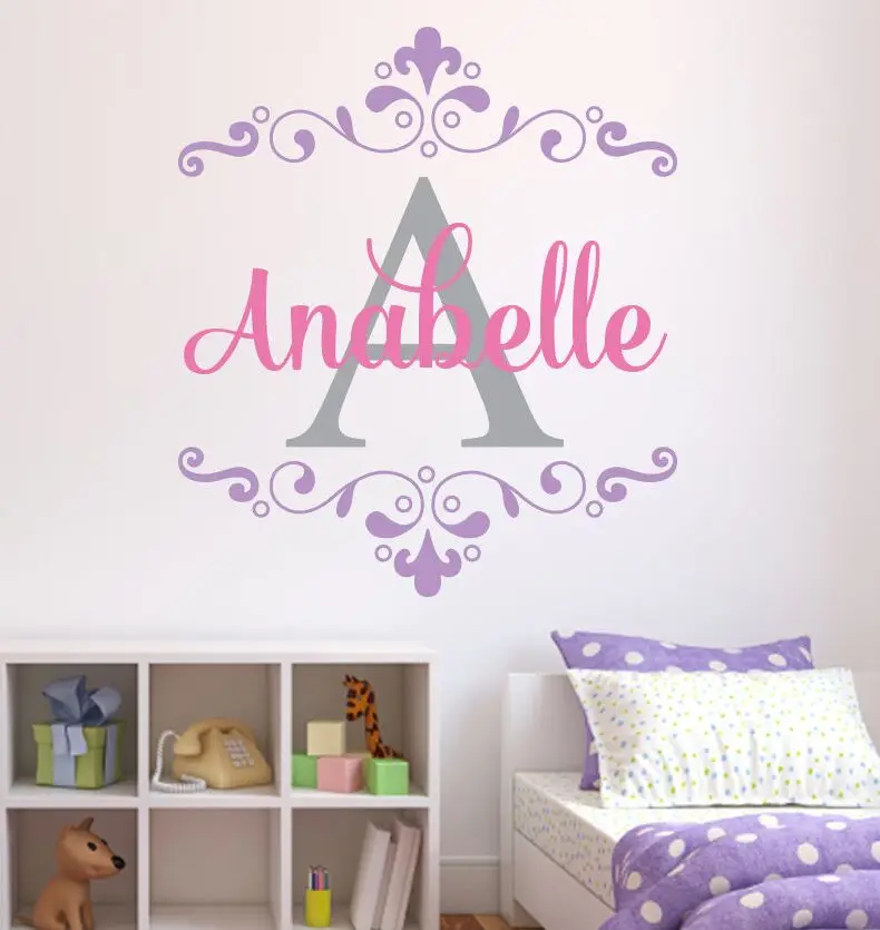 Girl Custom Name Wall Sticker Personalized Name Vinyl Wall Decal Home